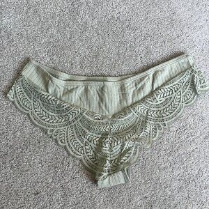 NEW (unused) Moss Green Cheeky Pantie with Lace Embroider from AdoreMe